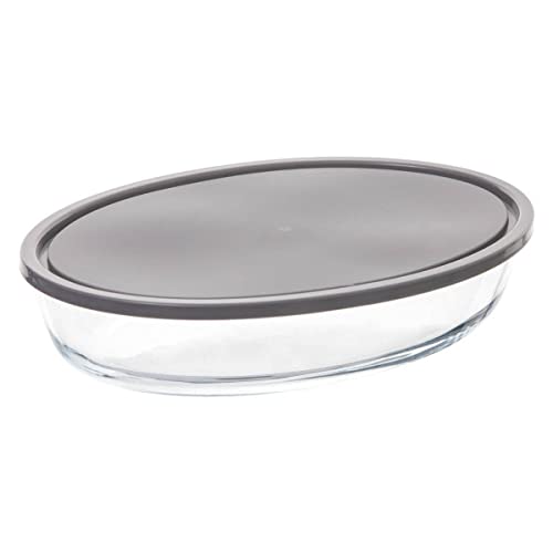 Oval Glasschale mit Deckel 30x21 cm von SECRET DE GOURMET