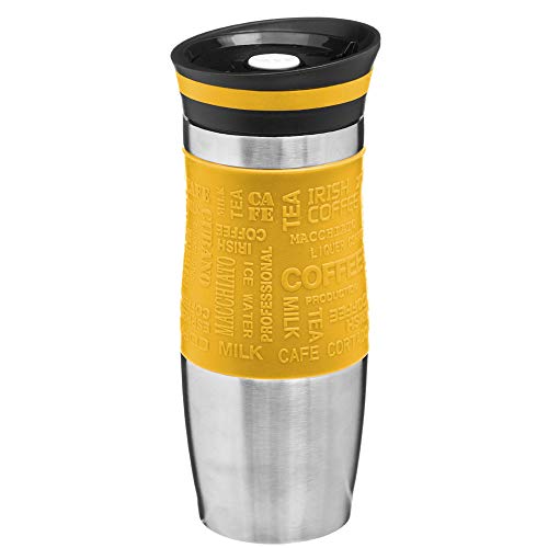 SECRET DE GOURMET SG Thermobecher, 8,2 x 19,7 cm, Edelstahl, Gelb von SECRET DE GOURMET