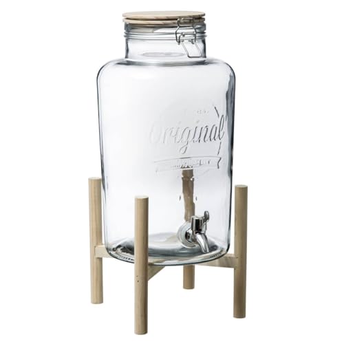 SECRET DE GOURMET Vorratsglas mit Hahn, auf Rack, 8 l, Glas von SECRET DE GOURMET