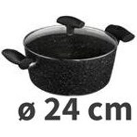 Secret De Gourmet - Kochtopf, Aluminiumtopf mit Marmorbeschichtung ø 24 cm + Deckel von SECRET DE GOURMET