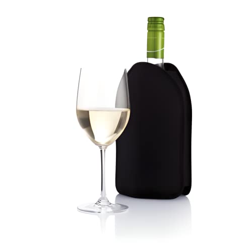Wine or Cava Bottle Cooler Cover, Adjustable, Neoprene, Gel, Black. von SECRET GOURMET