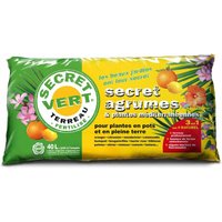 Secret Vert - Blumenerde für Zitrusgewächse und Mittelmeerpflanzen 40 Liter von SECRET VERT