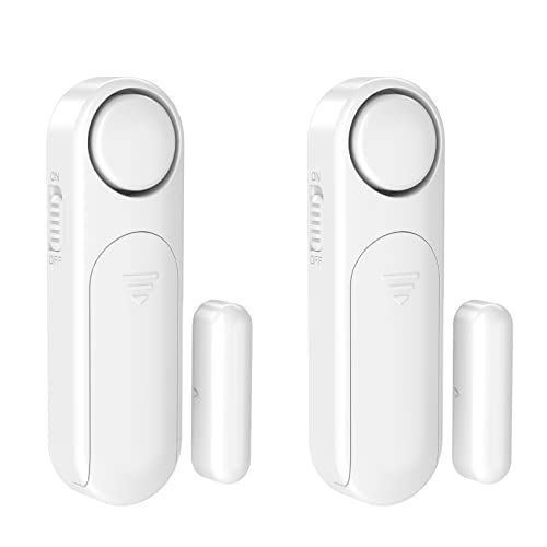 SECRUI Tür Fenster Alarm Sensor, 2er Set Tür und Fenstersensoren 120 dB Türalarm / Fensteralarm Drahtlose Home Security Alarmanlage- Sicherheitstechnik Einbruchschutz mit Sensor Alarm und Magnet(weiß) von SECRUI