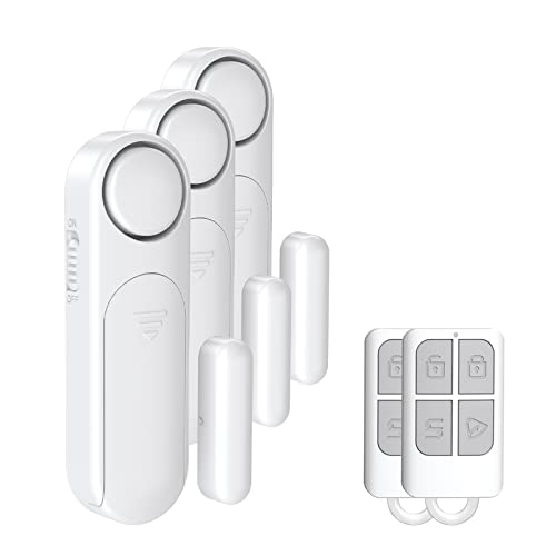 SECRUI Tür Fenster Alarm Sensor, 3 Pack Türalarm/Fensteralarm mit 2er Fernbedienungen, 120 dB Drahtlose Home Security Alarmanlage, Haustür, Sicherheitsgeschäft, Sicherheit von SECRUI