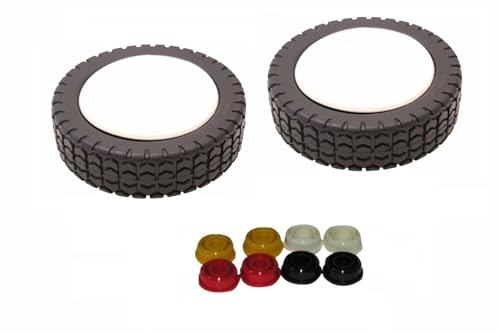 2x SECURA Universal Rasenmäher Rad Räder Ersatzrad (150mm Ø) von SECURA