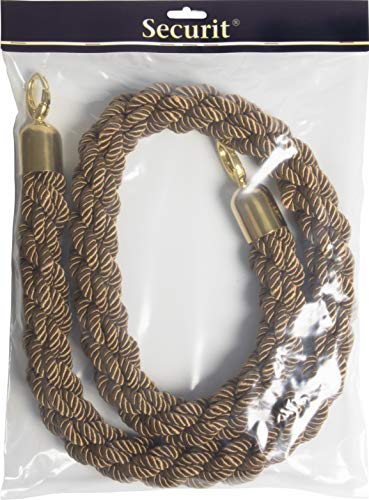 Securit Absperrsystem Classic-Seil, Bronze/Gold, Edelstahl, Braun von SECURIT