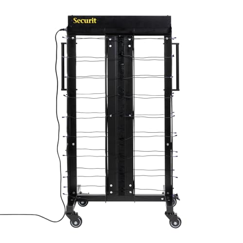 SECURIT - Ladestation für 36 LED-Leuchten - Geeignet für die LED-Leuchten Feline, Georgina und Angelina - Auf Rollen - Für Cafés, Bars, Restaurants, Hotels - Schwarz von SECURIT