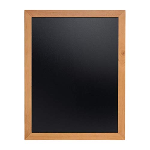 Securit 70 x 90cm Hartholz Kreidetafel - in lackiertem Teak - inkl Wandaufhängung von SECURIT