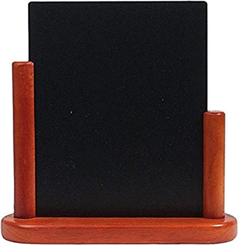 Securit Aufstellbare Menütafel für Tisch, lackiert, 15 x 21 cm, Mahagoni von SECURIT