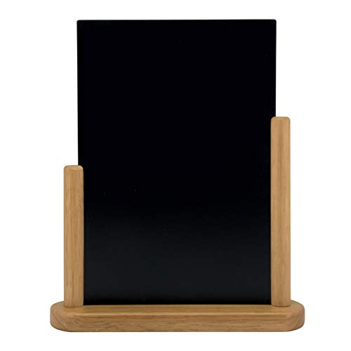 SECURIT - Tischtafel - Doppelseitige Menükartentafel - Buchenholzausführung, lackiert - Für Cafés, Bars, Restaurants - 21 x 30 cm - Teakholzfarben von SECURIT