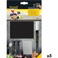 Securit - Tafel mit Halter set 7,4 × 10,5 cm 20 Stk. schwarz von SECURIT