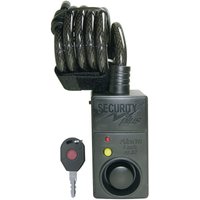 Security Plus - AL07 Kabelschloss Schwarz mit Alarm, mit Bewegungsmelder Schlüsselschloss von SECURITY PLUS