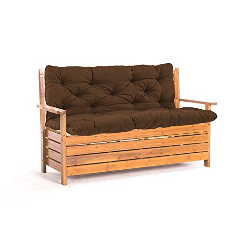 SEDOXX Schaukelsitzkissen mit Band, 8 cm dick, Möbelkissen mit Rückenlehne, Terrassenkissen, Ersatzmatratze für lange Bank, Boden, Veranda, Gartenliege, 100 x 100 x 8 cm, Dunkelbraun SEDOXX Schaukelsitzkissen mit Band, 8 cm dick, Möbelkissen mit Rückenlehne, Terrassenkissen, Ersatzmatratze für lange Bank, Boden, Veranda, Gartenliege, 100 x 100 x 8 cm, Dunkelbraun von SEDOXX