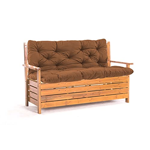 SEDOXX Schaukelsitzkissen mit Band, 8 cm dick, Möbelkissen mit Rückenlehne, Terrassenkissen, Ersatzmatratze für lange Bank, Boden, Veranda, Gartenliege, 100 x 100 x 8 cm, dunkles Khaki SEDOXX Schaukelsitzkissen mit Band, 8 cm dick, Möbelkissen mit Rückenlehne, Terrassenkissen, Ersatzmatratze für lange Bank, Boden, Veranda, Gartenliege, 100 x 100 x 8 cm, dunkles Khaki von SEDOXX