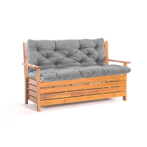SEDOXX Schaukelsitzkissen mit Band, 8 cm dick, Möbelkissen mit Rückenlehne, Terrassenkissen, Ersatzmatratze für lange Bank, Boden, Veranda, Gartenliege, 120 x 100 x 8 cm, Hellgrau SEDOXX Schaukelsitzkissen mit Band, 8 cm dick, Möbelkissen mit Rückenlehne, Terrassenkissen, Ersatzmatratze für lange Bank, Boden, Veranda, Gartenliege, 120 x 100 x 8 cm, Hellgrau von SEDOXX