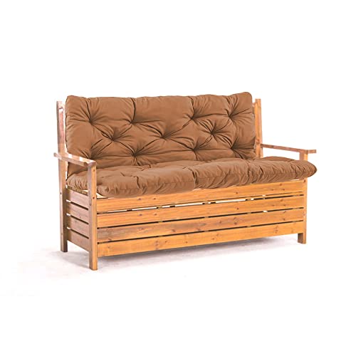 SEDOXX Schaukelsitzkissen mit Band, 8 cm dick, Möbelkissen mit Rückenlehne, Terrassenkissen, Ersatzmatratze für lange Bank, Boden, Veranda, Gartenliege, 120 x 100 x 8 cm, helles Khaki SEDOXX Schaukelsitzkissen mit Band, 8 cm dick, Möbelkissen mit Rückenlehne, Terrassenkissen, Ersatzmatratze für lange Bank, Boden, Veranda, Gartenliege, 120 x 100 x 8 cm, helles Khaki von SEDOXX