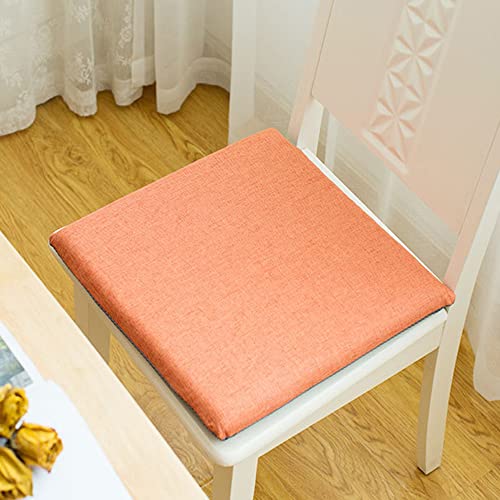 Sitzmatte aus Memory-Schaum, quadratisch, Sitzkissen, doppelt rutschfest, für Esszimmerstuhl, Polsterung für Bürostuhl, Sitzkissen, Polyester, Stuhlkissen, Innenbereich, Küche, 40 x 40 cm, Orange von SEDOXX