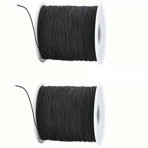 1 Stück 50 m/164 Fuß Regenbogen-elastische Perlenschnur – dehnbare, robuste, lebendige Schnur zur Schmuckherstellung für Halsketten, Perlen und Kunsthandwerk – 2 Stück Schwarz 1 Stück 50 m/164 Fuß Regenbogen-elastische Perlenschnur – dehnbare, robuste, lebendige Schnur zur Schmuckherstellung für Halsketten, Perlen und Kunsthandwerk – 2 Stück Schwarz von SEDRGH