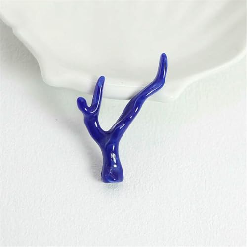 10 Stück/Los Kreative Imitation Korallen Acrylperlen Zweig Lose Perlen Charm-Anschlüsse DIY Ohrringe Schmuckherstellung Harzzubehör-blau von SEDRGH