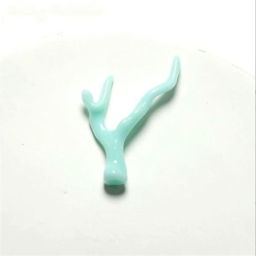 10 Stück/Los Kreative Imitation Korallen Acrylperlen Zweig Lose Perlen Charm-Anschlüsse DIY Ohrringe Schmuckherstellung Harzzubehör-hellblau von SEDRGH