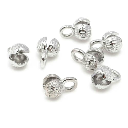 10 Stück 14 Karat vergoldete Crimp-Endperlen, Kugelkettenverbinder für DIY-Armbänder, Schmuckherstellung, Zubehör, Zubehör, Beschläge, Rhodium, 4,0 mm 10 Stück 14 Karat vergoldete Crimp-Endperlen, Kugelkettenverbinder für DIY-Armbänder, Schmuckherstellung, Zubehör, Zubehör, Beschläge, Rhodium, 4,0 mm von SEDRGH