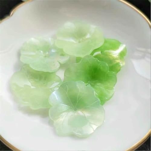 10 Teile/los Retro 25MM Essigsäure Lotusblatt Blume Torus Spacer Perlen Charm Connectors Diy Haar Schmuck Machen Harz Acessories-1 von SEDRGH