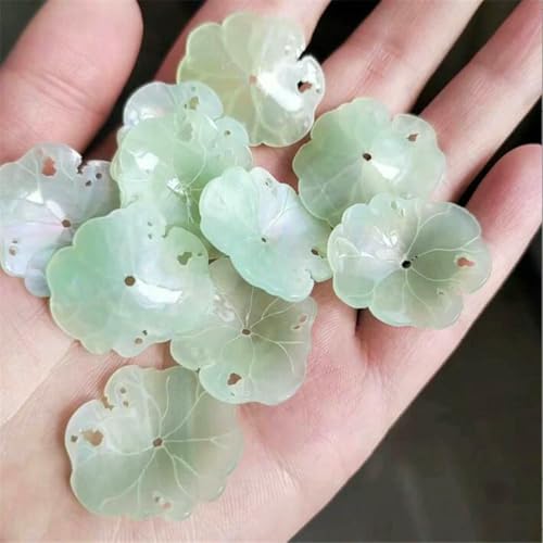 10 Teile/los Retro 25MM Essigsäure Lotusblatt Blume Torus Spacer Perlen Charm Connectors Diy Haar Schmuck Machen Harz Acessories-2 von SEDRGH