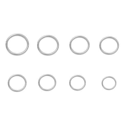 100–200 Stück/Los Edelstahl offene Biegeringe Spaltringe Verbinder für DIY Schmuckherstellung Zubehör Zubehör Großhandel-Geschlossener Ring x 200 Stück-9 mm x 1,0 mm von SEDRGH