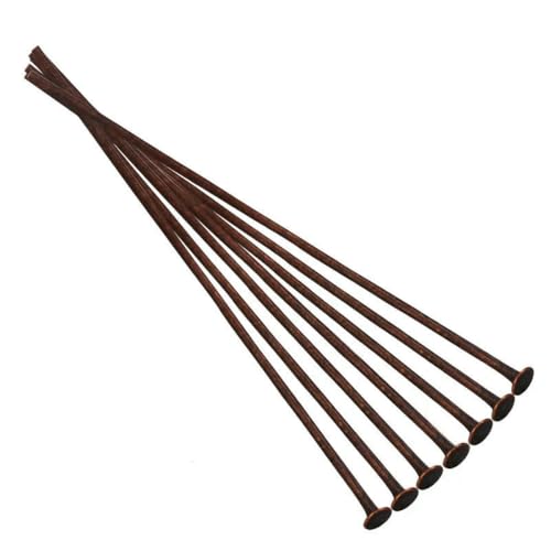 100 Stück/Los Metall Flachkopf Augenkopfstifte Vergoldete Kopfstifte Für Schmuckzubehör Herstellung DIY Handarbeit Zubehör Zubehör-B Kupfer-0,7x35mm von SEDRGH