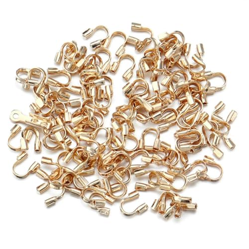 100 teile/los Metall U-Form Drahtschutz Loops Verschlüsse Anschluss Für DIY Halsketten Armbänder Perlen Schmuckherstellung Zubehör-kc gold von SEDRGH