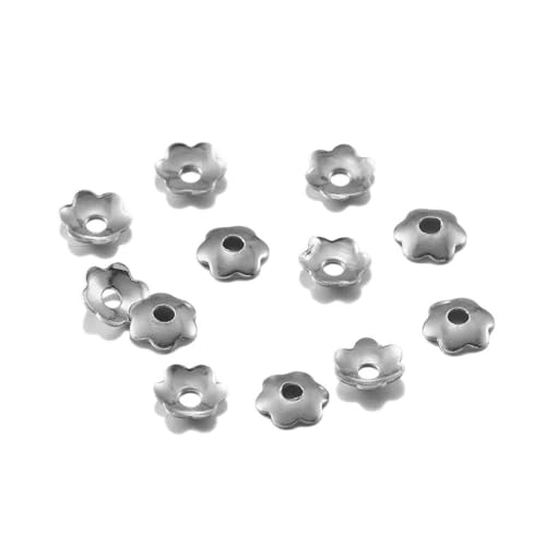 1000 Stück Silbergold Mini Blumen Filigrane Blütenblatt Perlenkappen End Spacer Charms Bulk Perlenkappe für Schmuckherstellung Zubehör-Rhodium 1000 Stück Silbergold Mini Blumen Filigrane Blütenblatt Perlenkappen End Spacer Charms Bulk Perlenkappe für Schmuckherstellung Zubehör-Rhodium von SEDRGH