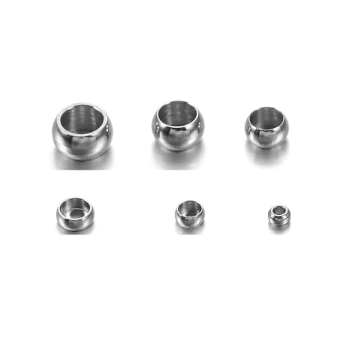 120 Stück 1,5 2,5 4,0 mm Stopper-Abstandshalterperlen aus Edelstahl mit großem Loch, Kugel-Crimp-Endperlen für DIY-Schmuckherstellung, Zubehör – Edelstahl – 4,0 mm 120 Stück 1,5 2,5 4,0 mm Stopper-Abstandshalterperlen aus Edelstahl mit großem Loch, Kugel-Crimp-Endperlen für DIY-Schmuckherstellung, Zubehör – Edelstahl – 4,0 mm von SEDRGH