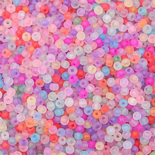 2/3/4,0 mm hochwertige mehrfarbige Reisperlen aus Milchglas – DIY-Schmuckherstellung (Ohrringe/Armbänder/Halsketten) 10 g/Beutel (≈660/220/100 Stück) – MX-3,0 mnm, ca. 220 Stück von SEDRGH