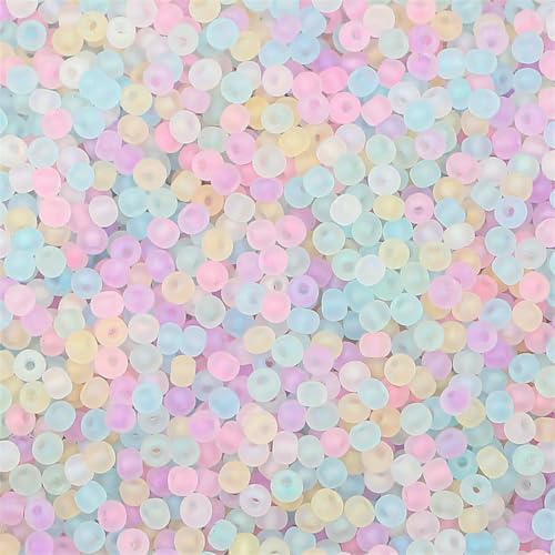 2/3/4,0 mm hochwertige mehrfarbige Reisperlen aus Milchglas – DIY-Schmuckherstellung (Ohrringe/Armbänder/Halsketten) 10 g/Beutel (≈660/220/100 Stück) – MX7-3,0 mnm, ca. 220 Stück von SEDRGH