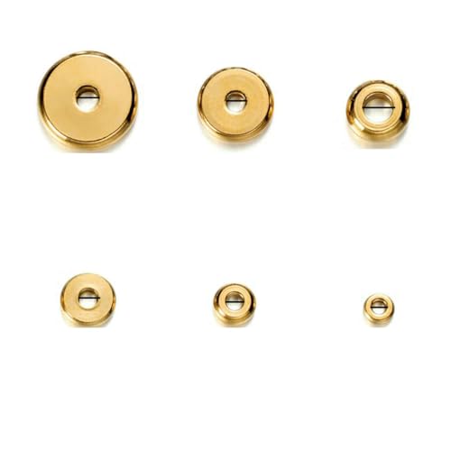20 Stück/Los 3–10 mm Edelstahl-Charm-Abstandshalterperlen, flach, rund, lose Perlen mit großem Loch für DIY-Schmuckherstellung, Zubehör, Zubehör, Gold, 10 mm von SEDRGH