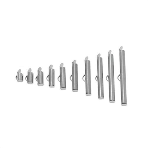 20 Stück Edelstahl-Crimp-Endkappen, Schiebeverschluss, Schnallen, Rohrverbinder, Beschläge für DIY-Armbänder, Schmuckherstellung, Zubehör, Stahl, 20 mm 20 Stück Edelstahl-Crimp-Endkappen, Schiebeverschluss, Schnallen, Rohrverbinder, Beschläge für DIY-Armbänder, Schmuckherstellung, Zubehör, Stahl, 20 mm von SEDRGH