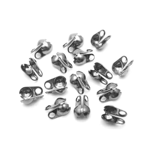 200 Stück 1,5 mm 2 mm 2,4 mm 3,2 mm Schmuckteile Silber vergoldet End Crimps Perlen Kugelkette Verbinder Verschluss Befunde-Gunmetal End Crimp-2,4 mm 200 Stück von SEDRGH