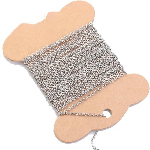 3/5 Meter 16,4 Fuß Edelstahlkette Halskettenverlängerung Gedrehte Ketten für Halsketten Schmuckzubehör DIY Herstellung - Originalfarbe 5M - Breite 2,0 mm 3/5 Meter 16,4 Fuß Edelstahlkette Halskettenverlängerung Gedrehte Ketten für Halsketten Schmuckzubehör DIY Herstellung - Originalfarbe 5M - Breite 2,0 mm von SEDRGH