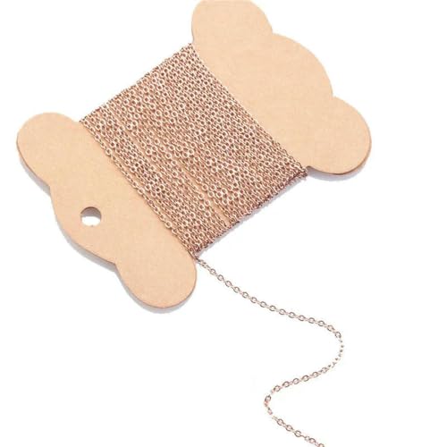 3/5 Meter 16,4 Fuß Edelstahlkette Halskettenverlängerung Gedrehte Ketten für Halsketten Schmuckzubehör DIY Herstellung-Roségold 3,0 m-Breite 2,0 mm 3/5 Meter 16,4 Fuß Edelstahlkette Halskettenverlängerung Gedrehte Ketten für Halsketten Schmuckzubehör DIY Herstellung-Roségold 3,0 m-Breite 2,0 mm von SEDRGH