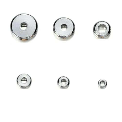 50 Stück/Los 3–10 mm Edelstahl, flach, rund, lose Perlen mit großem Loch für Armbänder, Halsketten, DIY-Schmuckherstellung, Zubehör, Stahl, 6 mm von SEDRGH