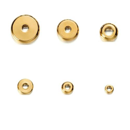 50 Stück/Los 3–10 mm Edelstahl, flach, rund, lose Perlen mit großem Loch für Armbänder, Halsketten, DIY-Schmuckherstellung, Zubehör, Zubehör, Gold, 10 mm von SEDRGH