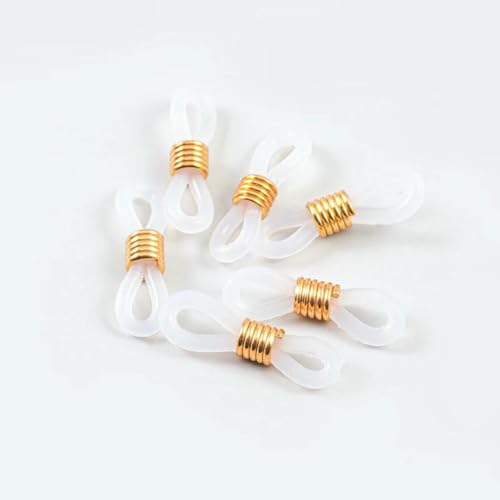 50 Stück schwarz/weiß verstellbare Lanyard-Kordel, Gummiverbinder, Riemenösen für transparente Brillenbänder, Seil, Brillenzubehör, Weißgold, 20 x 5 mm 50 Stück schwarz/weiß verstellbare Lanyard-Kordel, Gummiverbinder, Riemenösen für transparente Brillenbänder, Seil, Brillenzubehör, Weißgold, 20 x 5 mm von SEDRGH