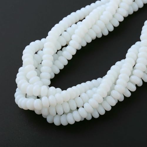 76 Stück Radperlen 5 x 8 mm Handschnur Glas Buddha Glatte flache runde Perlen Kristall Abakus Perlen Schmuckzubehör-012 von SEDRGH