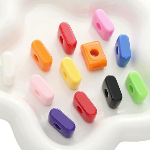 Acryl-Buchstabenperlen, 10 Stück/Beutel und Zahlenperlen, 5 Stück/Beutel, zum Basteln personalisierter Armbänder und Halsketten, I, 10 Stück, 14 x 21 mm von SEDRGH