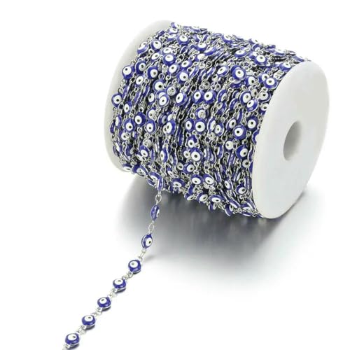Meter bunte Perlenkette, Edelstahl, Herzperlenkette für DIY-Armbänder, Halsketten, Fußkettchen, Schmuckherstellung – STrbu von SEDRGH