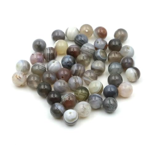 Natürliche runde Tigerauge-Amazonit-Amethyst-Achat-Jaspis-Granat-Abstandshalter-lose Steinperlen für die Schmuckherstellung, DIY-Armbandbasteln, Botswana, 10 mm, 10 Stück von SEDRGH