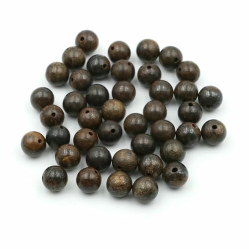 Natürliche runde Tigerauge-Amazonit-Amethyst-Achat-Jaspis-Granat-Abstandshalter-lose Steinperlen für die Schmuckherstellung, DIY-Armbandbasteln, Bronzit, 10 mm, 10 Stück von SEDRGH