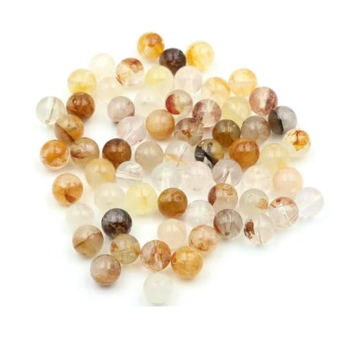 Natürliche runde Tigerauge-Amazonit-Amethyst-Achat-Jaspis-Granat-Abstandshalter-lose Steinperlen für die Schmuckherstellung, DIY-Armbandbasteln, gelbe Einschlüsse, 6 mm, 10 Stück von SEDRGH