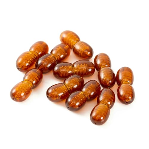 Schraubverschlüsse zur Schmuckherstellung (5 Stück) – DIY-Halsketten oder Armbänder, Sicherheitsperlen-Verbinderverschluss – Cognac von SEDRGH