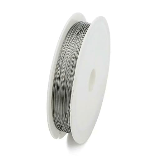 Widerstandsfähiger, starker Draht aus Edelstahl, Tigerschwanz-Perlendraht zur Schmuckherstellung, Stahl, Durchmesser 0,38 mm, Länge 38 m Widerstandsfähiger, starker Draht aus Edelstahl, Tigerschwanz-Perlendraht zur Schmuckherstellung, Stahl, Durchmesser 0,38 mm, Länge 38 m von SEDRGH